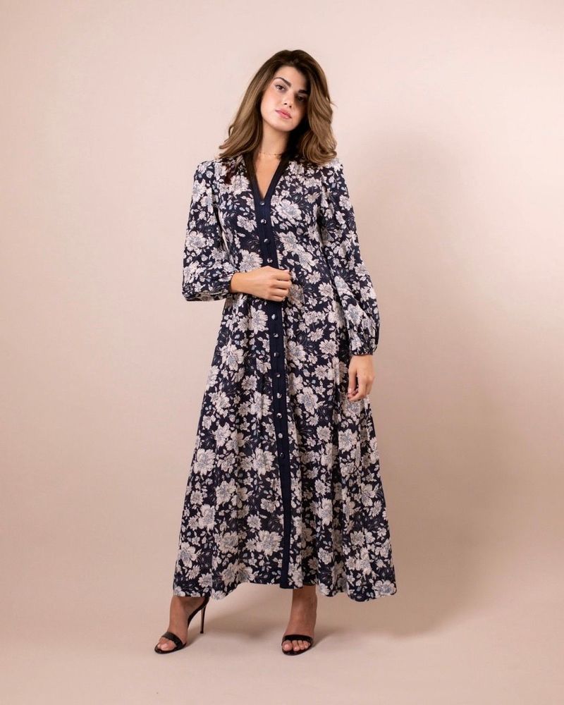 Apparel - Leah Navy Floral Maxi Dress - HYA CONCEPT STORE