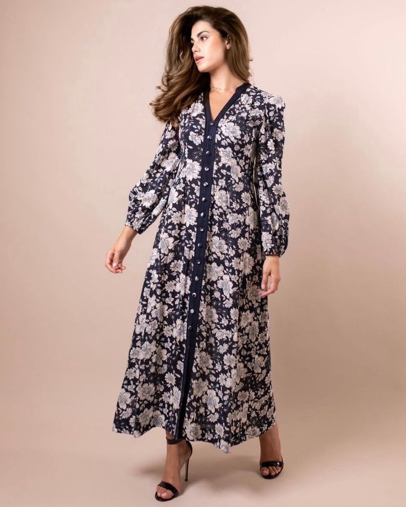Apparel - Leah Navy Floral Maxi Dress - HYA CONCEPT STORE