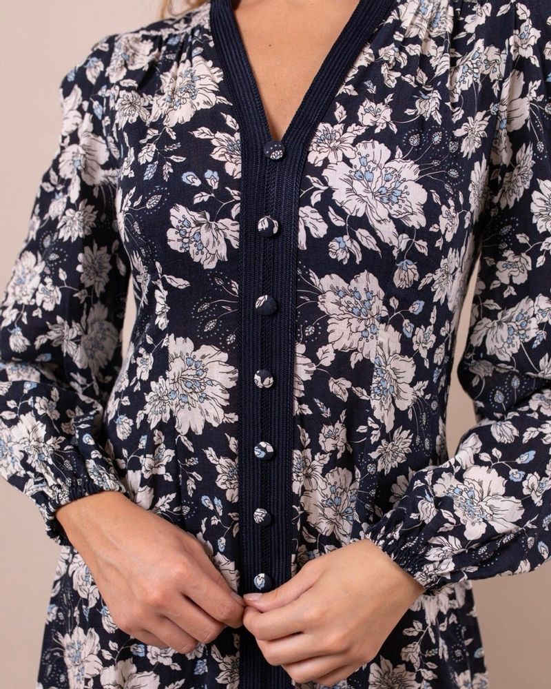 Apparel - Leah Navy Floral Maxi Dress - HYA CONCEPT STORE