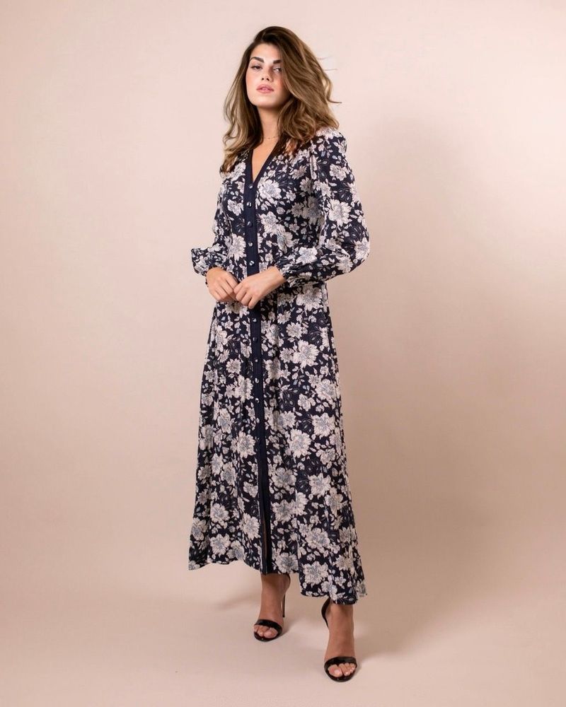 Apparel - Leah Navy Floral Maxi Dress - HYA CONCEPT STORE