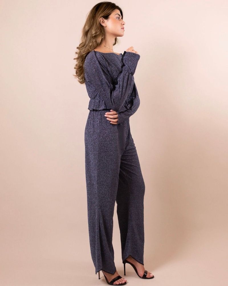 Apparel - THEA GRAY SHIMMER TOP AND PANTS SET - HYA CONCEPT STORE