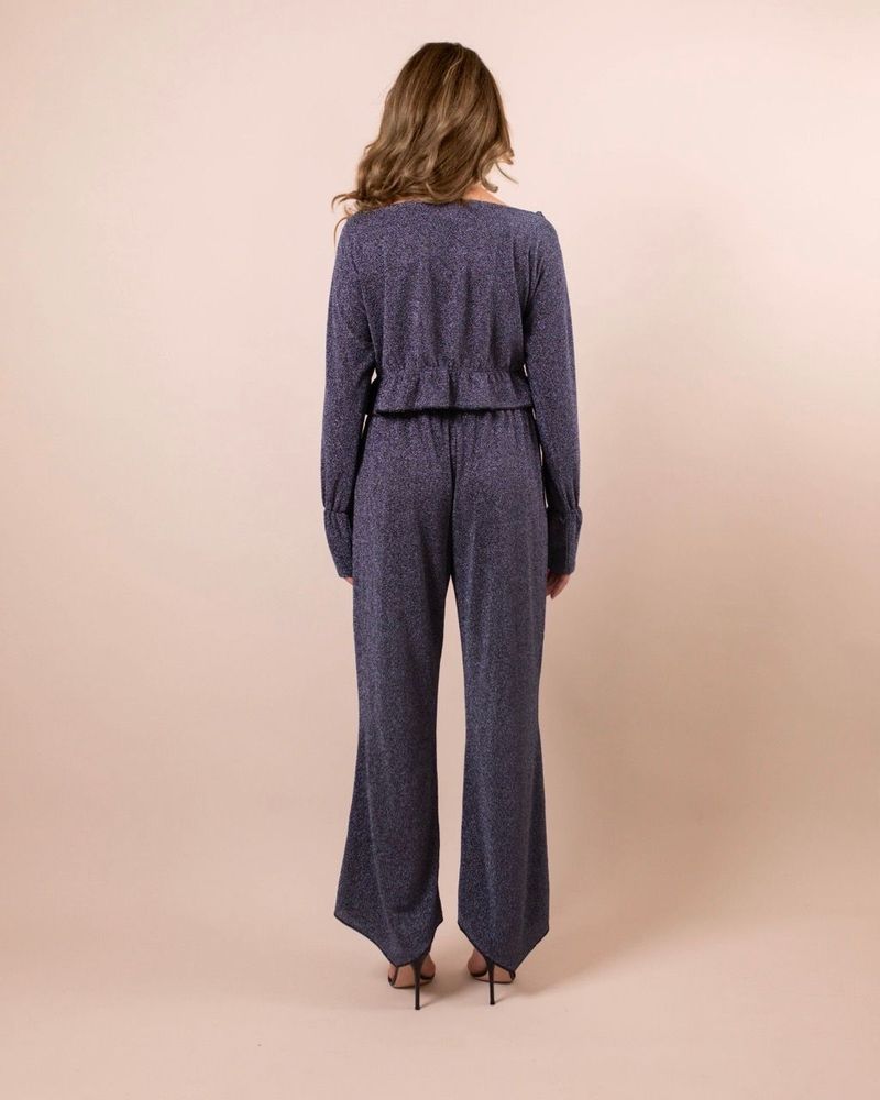 Apparel - THEA GRAY SHIMMER TOP AND PANTS SET - HYA CONCEPT STORE