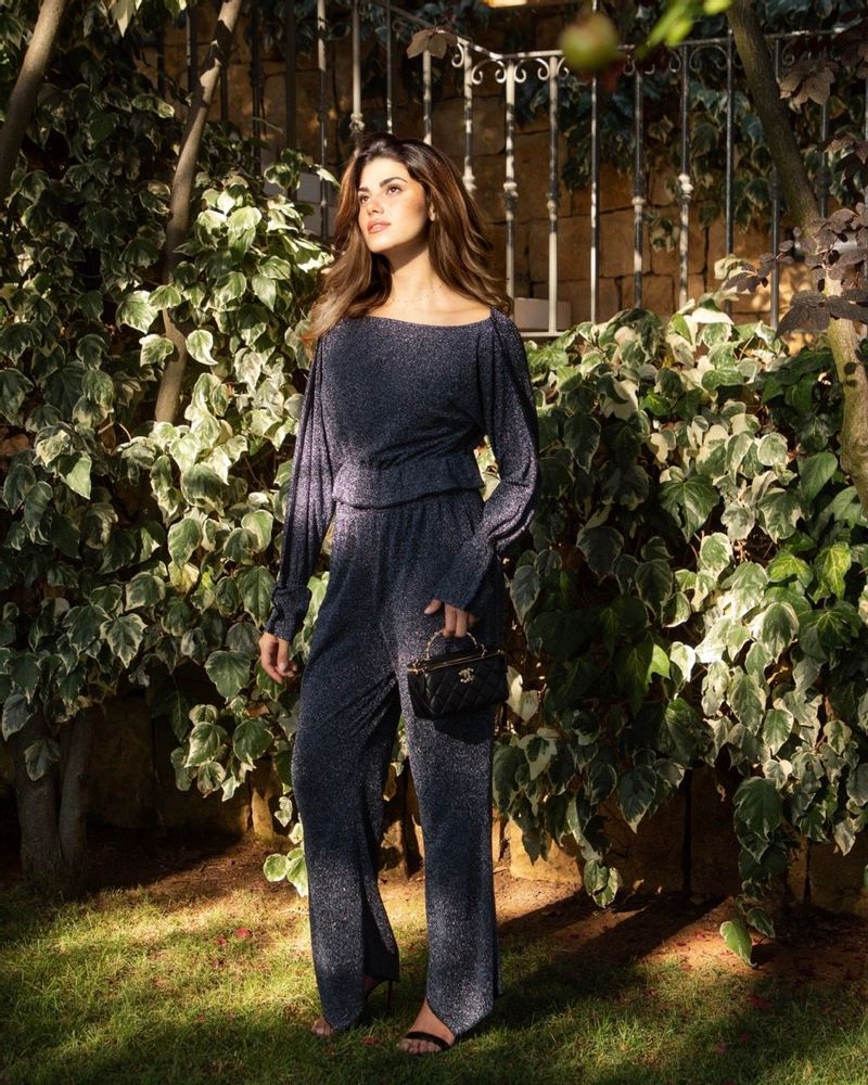 Apparel - THEA GRAY SHIMMER TOP AND PANTS SET - HYA CONCEPT STORE