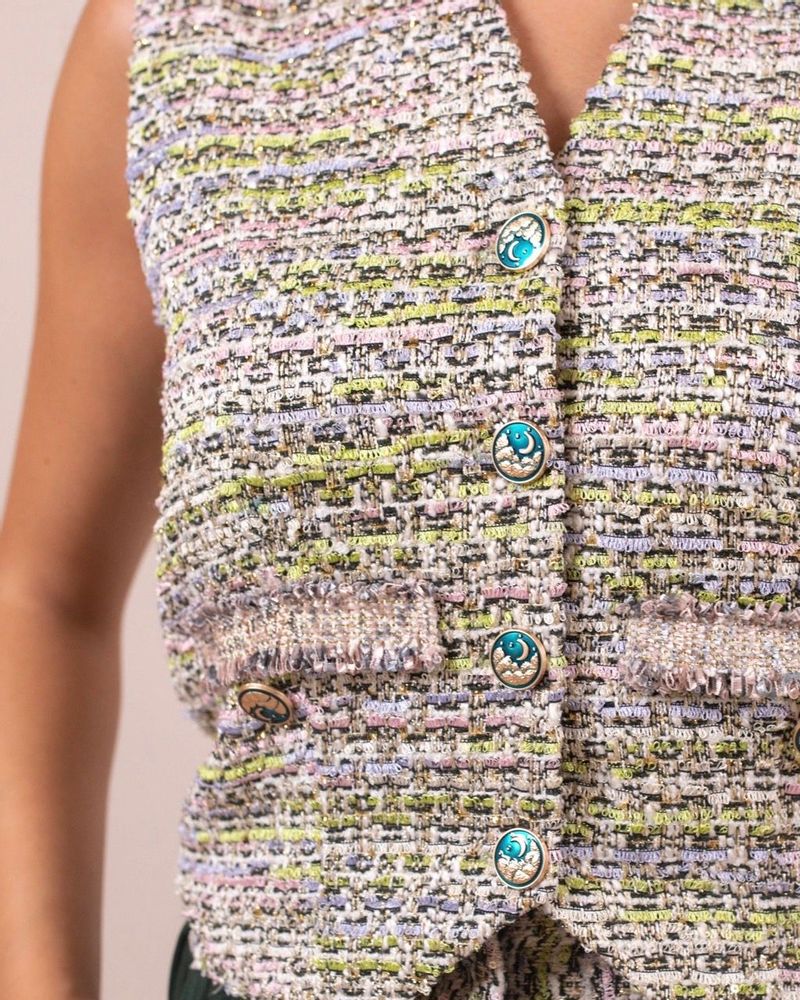 Prêt-à-porter - Ensemble veste et pantalon en tweed - Lora vert - HYA CONCEPT STORE
