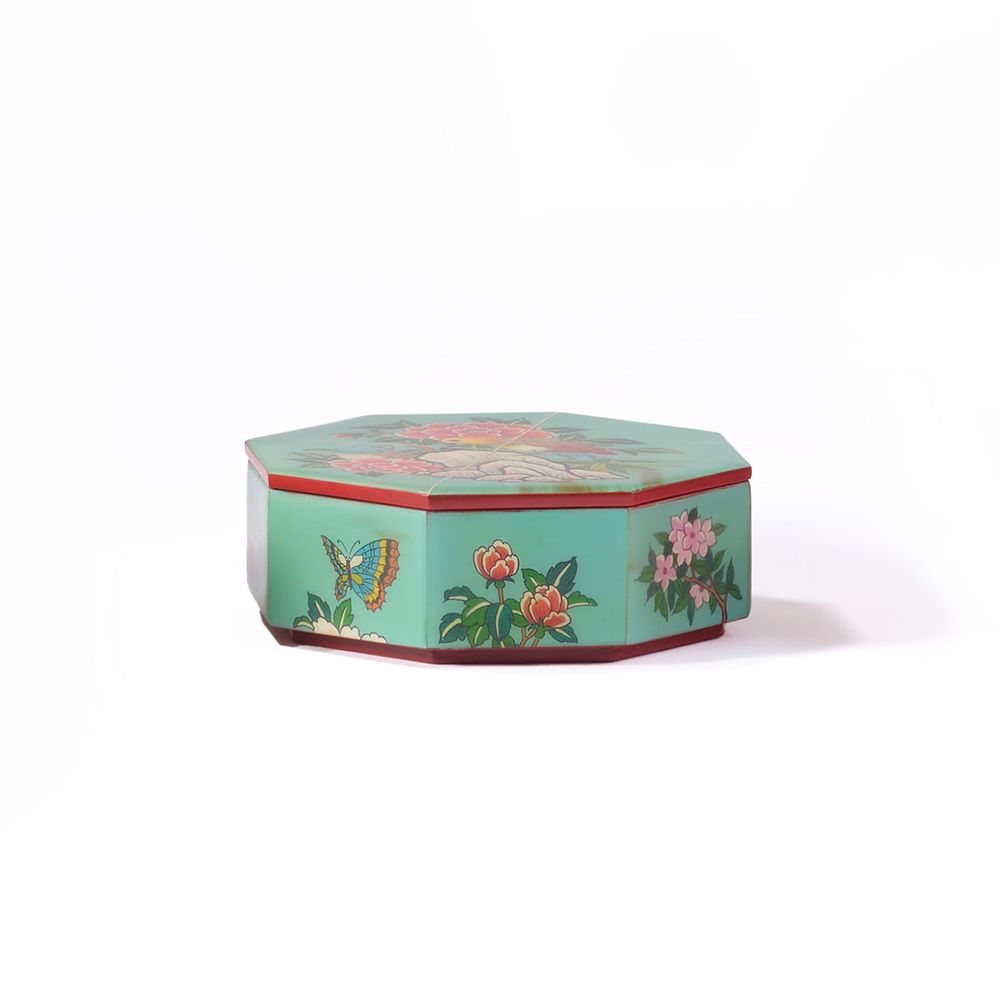 Objets design - Boîte Hwagak octogonale avec peintures fleurs et oiseaux (basse) - KOREA HERITAGE AGENCY(KHA)