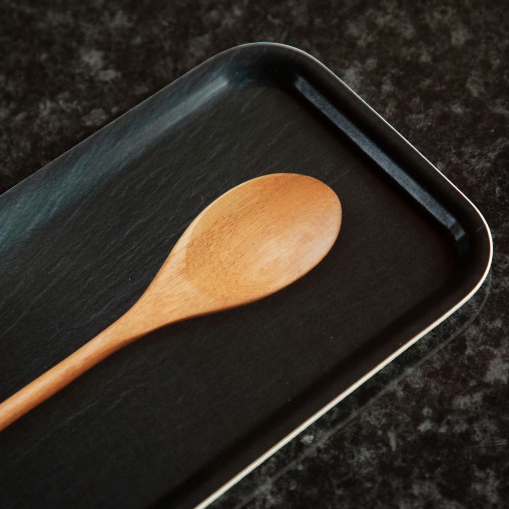 Ustensiles de cuisine - Plateau de service long en bois - Repose-cuillère 15x32 cm - MONBOPLATO