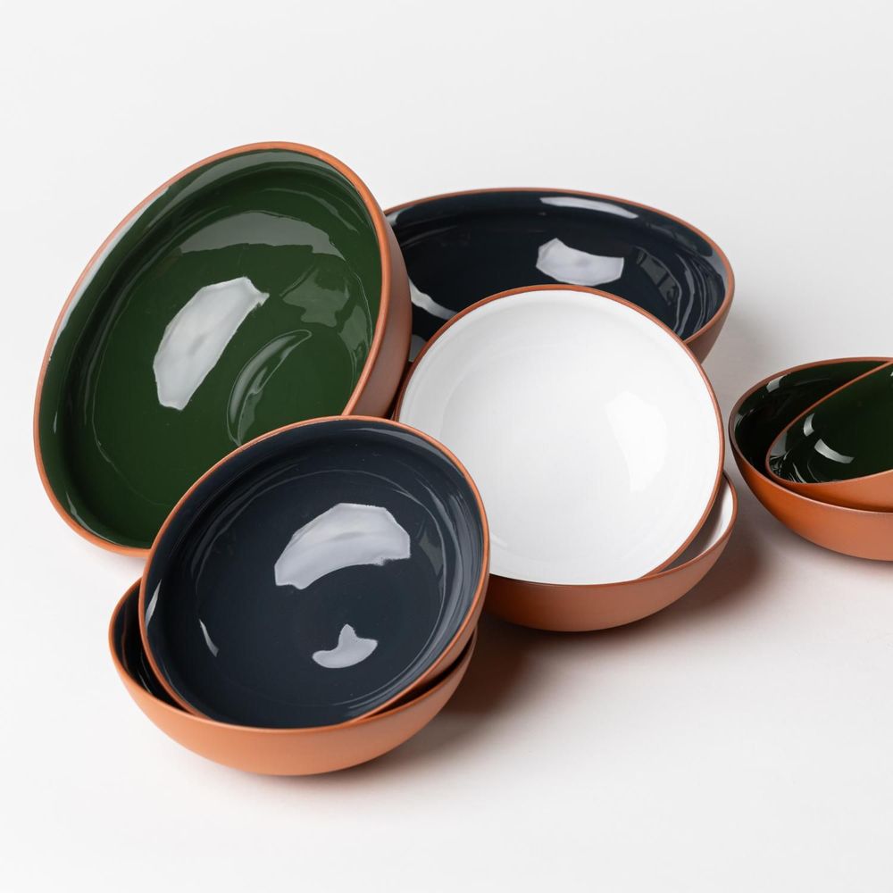 Platter and bowls - Bowl 0.6L white · Earth - VAIDAVA CERAMICS