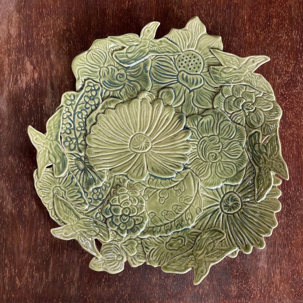 Other wall decoration - LAMUNLAMAI - Ceramic Floral Wall Decorative Items - LAMUNLAMAI.CRAFTSTUDIO