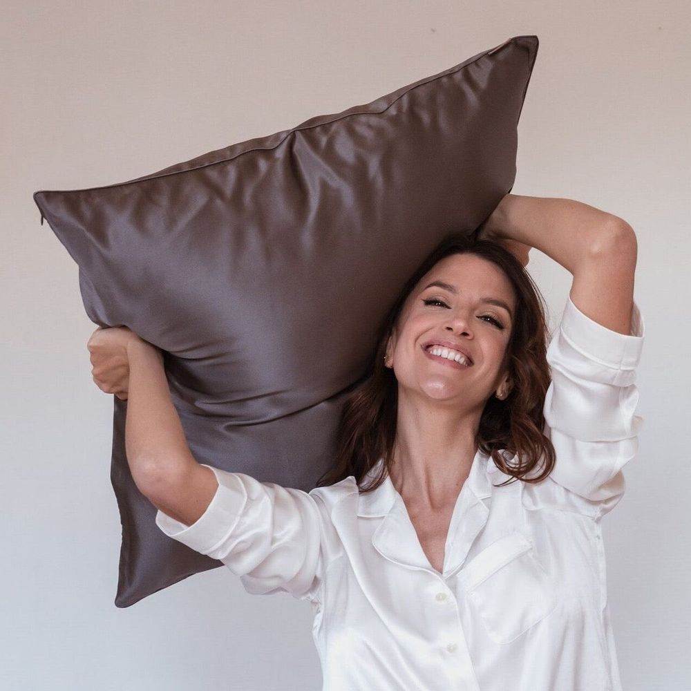 Linge de lit - Taie d'oreiller en Pure Soie de Mûrier - 65x65cm - 22 momme - EMILY'S PILLOW