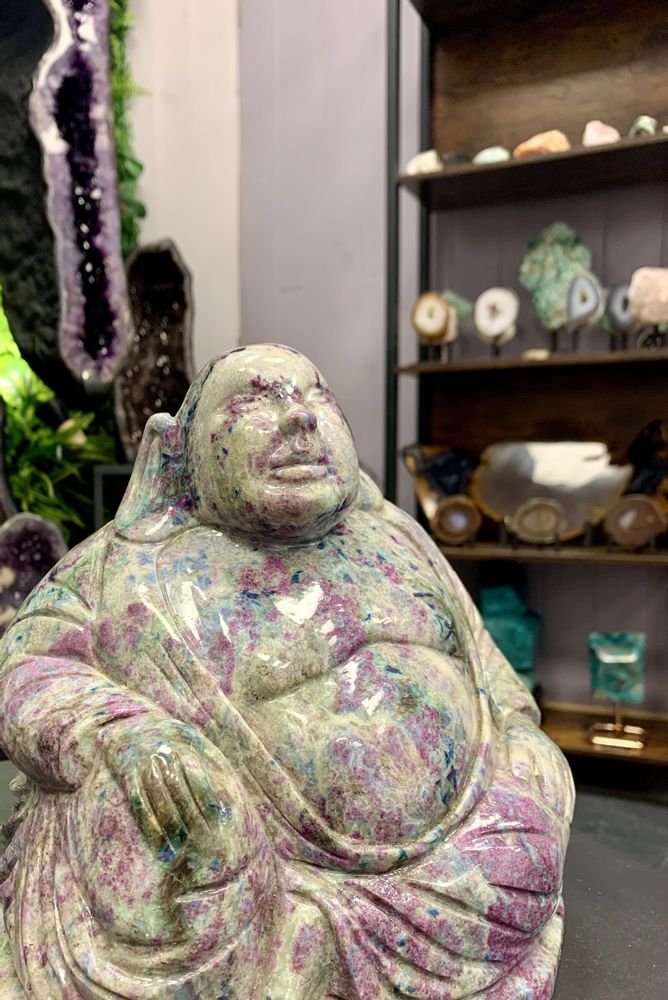 Decorative objects - Buddha: Handmade Natural Stone Sculpture - LAVENTURINE GALLERY
