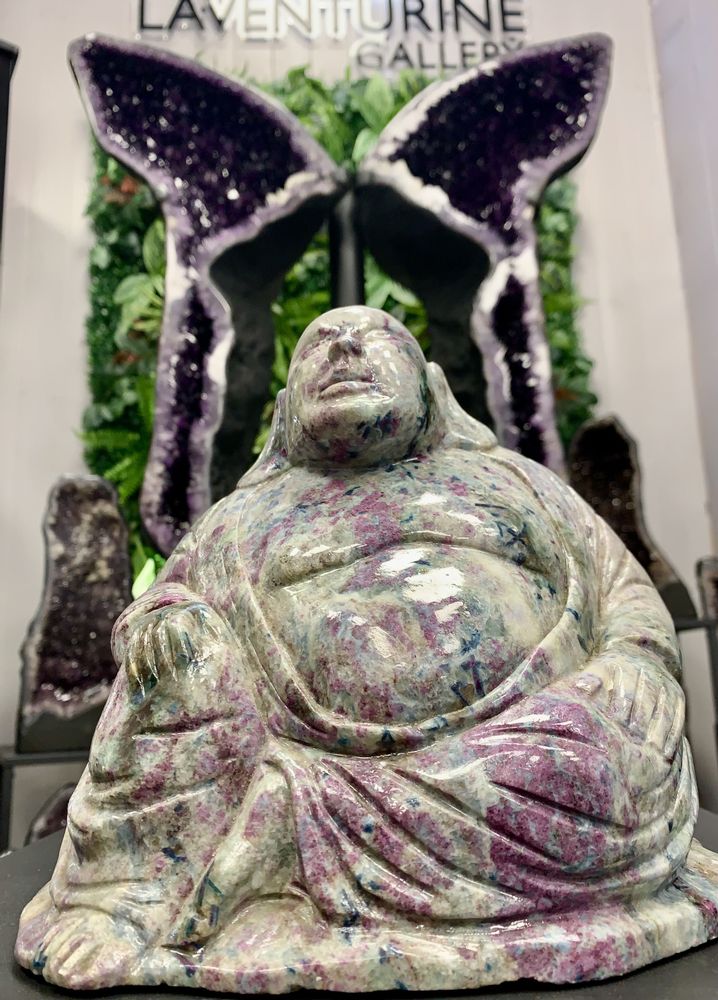 Decorative objects - Buddha: Handmade Natural Stone Sculpture - LAVENTURINE GALLERY