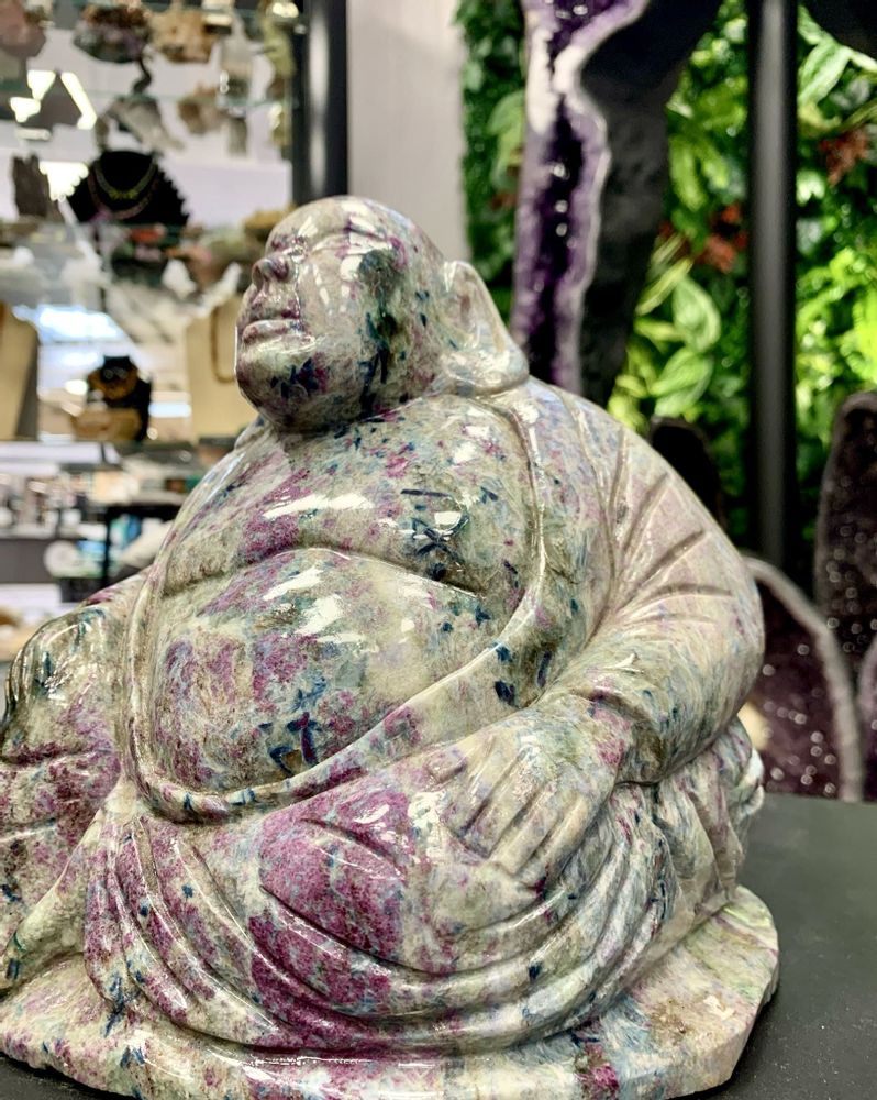 Decorative objects - Buddha: Handmade Natural Stone Sculpture - LAVENTURINE GALLERY