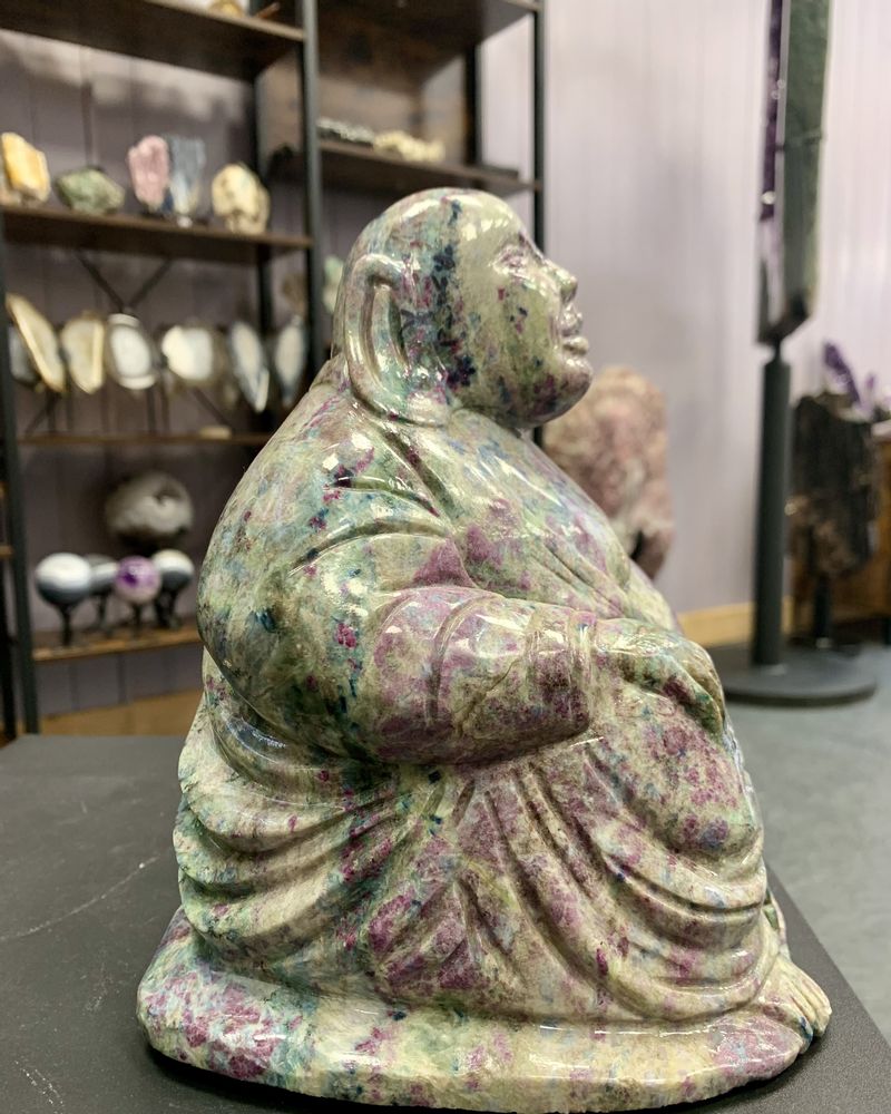 Decorative objects - Buddha: Handmade Natural Stone Sculpture - LAVENTURINE GALLERY