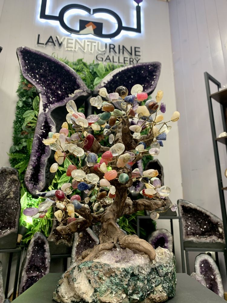 Decorative objects - The small stone tree: Decorative object, unique handmade piece - LAVENTURINE GALLERY