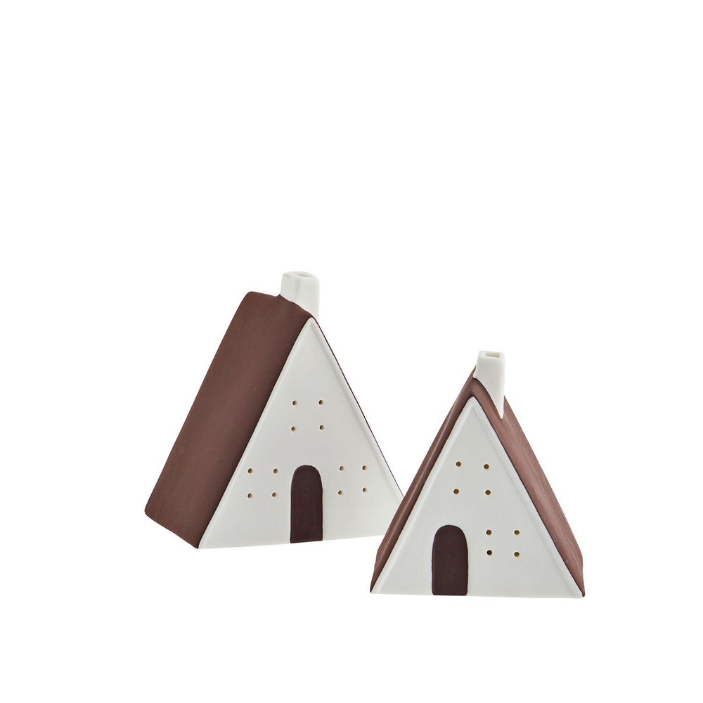 Autres décorations de Noël - Maisons en porcelaine avec éclairage LED - MADAM STOLTZ