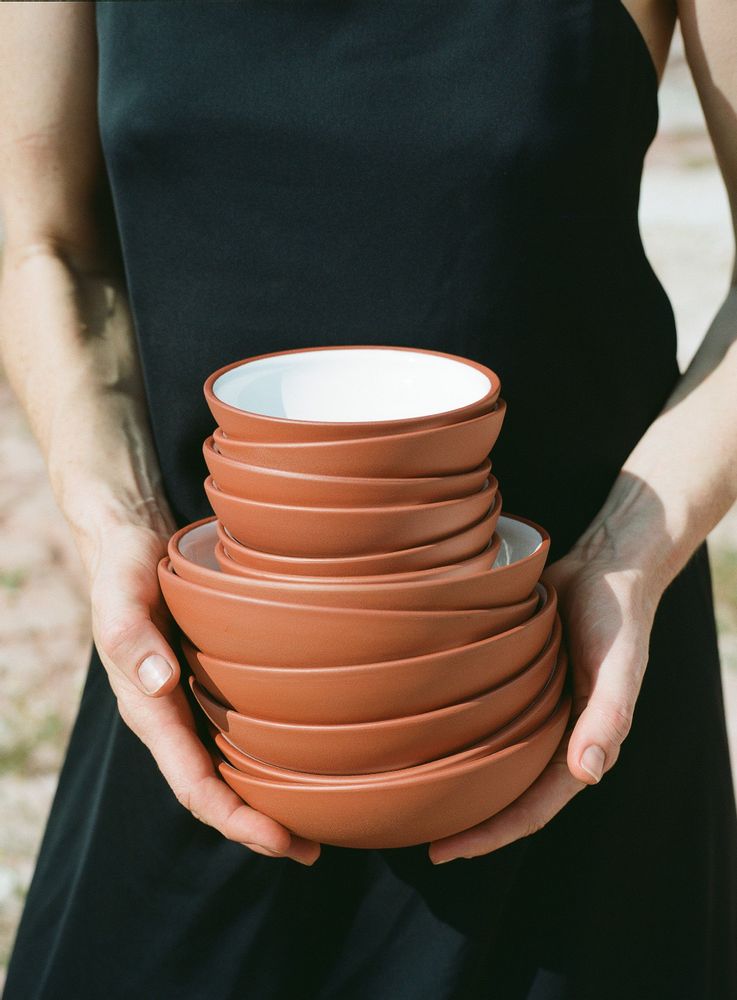 Platter and bowls - Bowl 0.6L white · Earth - VAIDAVA CERAMICS