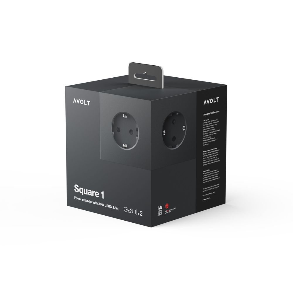 Decorative objects - Square 1 USB-C (30W) Power Extender - AVOLT