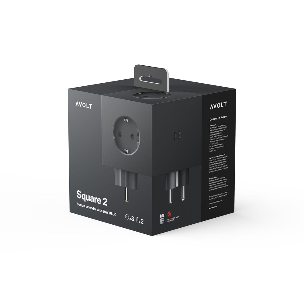 Unique pieces - Square 2 USB-C (30W) Power Extender - AVOLT