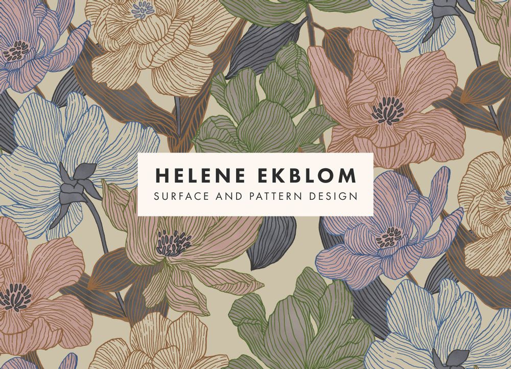 Fabrics - Floral - HELENE EKBLOM PATTERN DESIGN