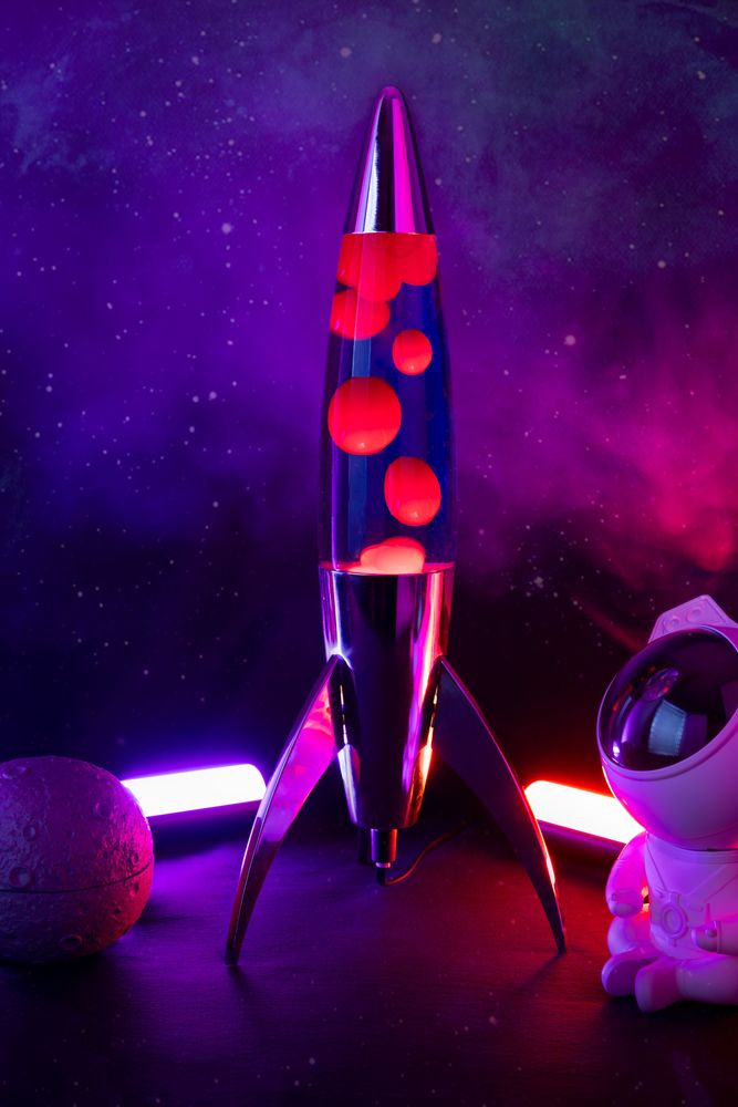 Decorative objects - Red lava rocket lamp - FISURA