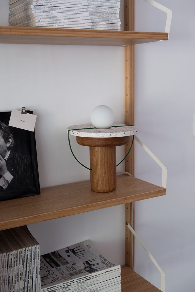 Lampes à poser - Lampe MA01 en chêne - Les Pierres Noires - MALAKIO