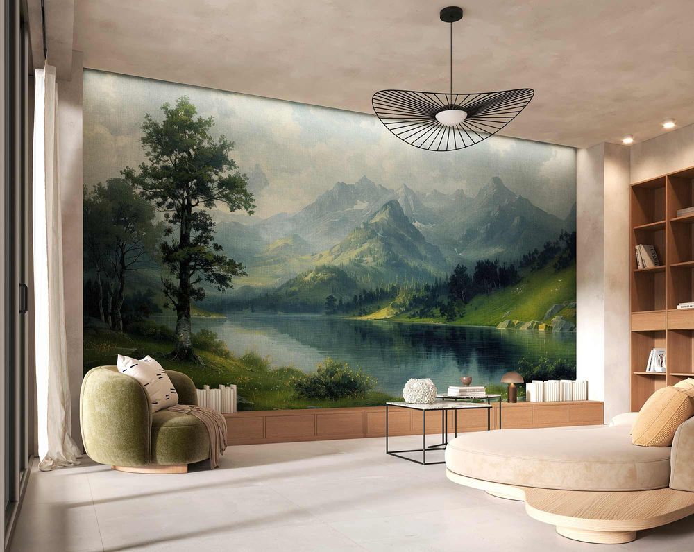 Papiers peints - Papier peint panoramique paysage Mountain Serenity - LA MAISON MURAEM