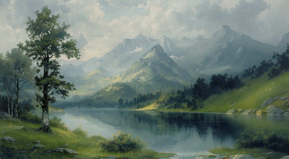 Papiers peints - Papier peint panoramique paysage Mountain Serenity - LA MAISON MURAEM