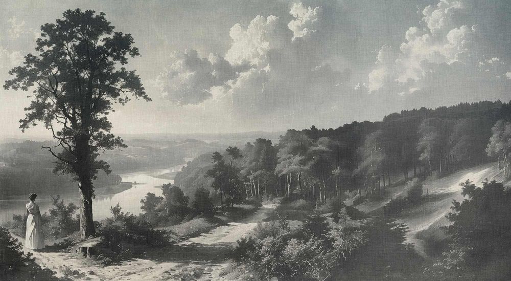 Wallpaper - Out Of The Woods panoramic forest landscape wallpaper - LA MAISON MURAEM