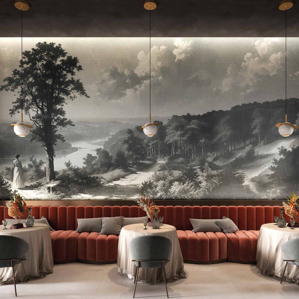 Wallpaper - Out Of The Woods panoramic forest landscape wallpaper - LA MAISON MURAEM