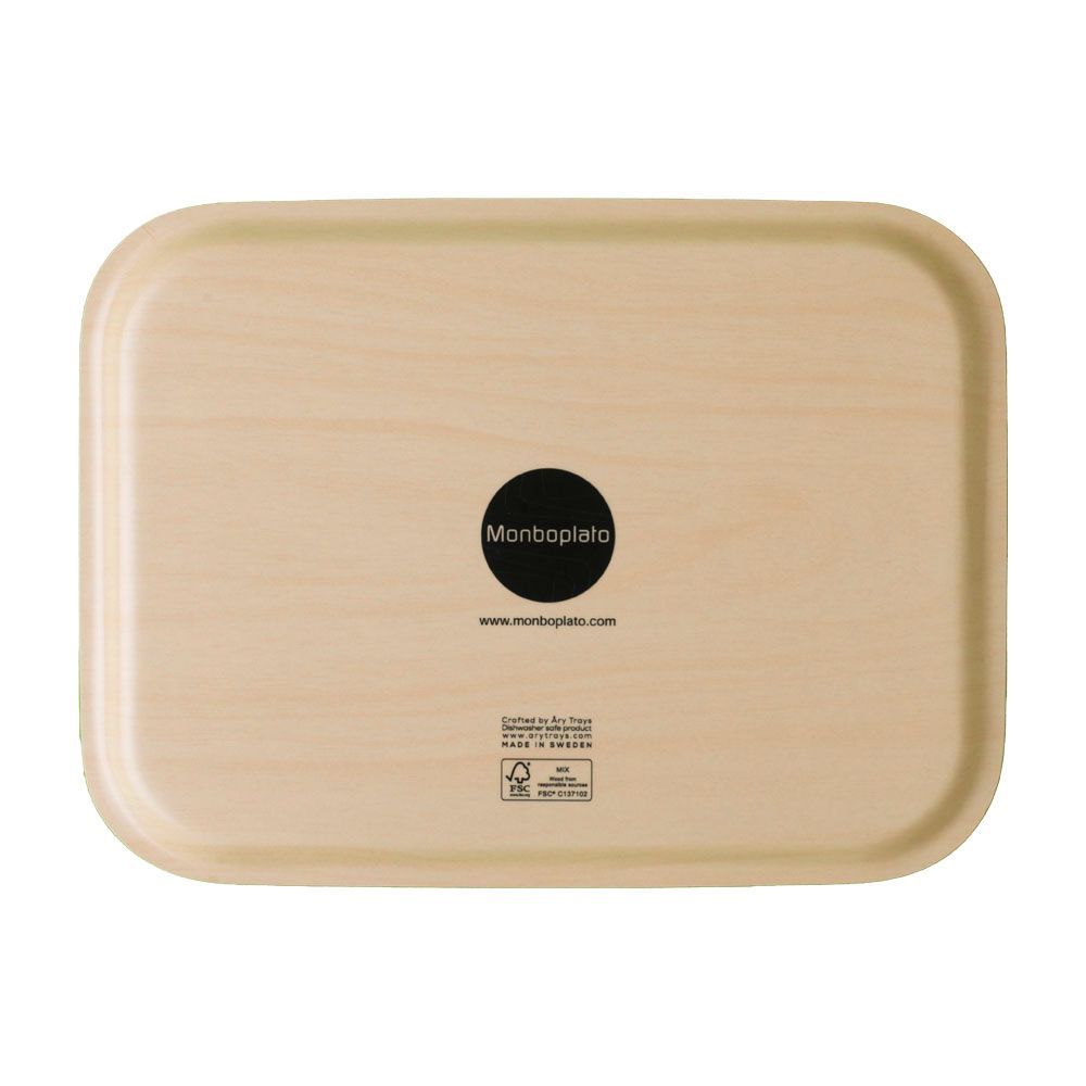 Trays - Rectangular wooden serving tray - Wildflowers 43x33 cm - MONBOPLATO