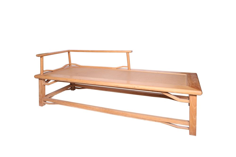 Sofas - Handmade Elm Wood Half-Enclosed Couch Sofa - THE ZHAI