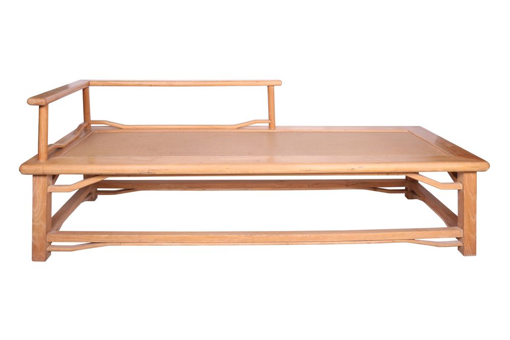 Sofas - Handmade Elm Wood Half-Enclosed Couch Sofa - THE ZHAI