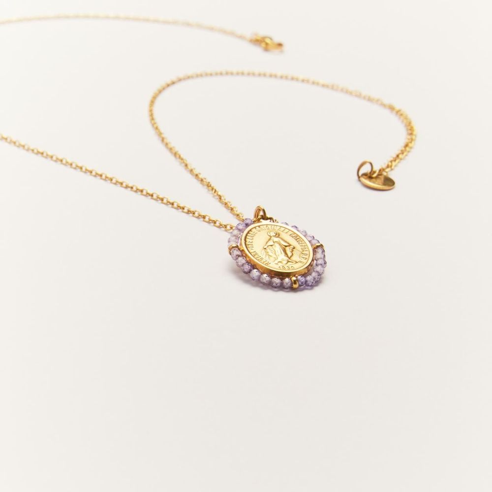 Bijoux - Collier médaille Santa Maria - 24 couleurs disponibles - PALAS