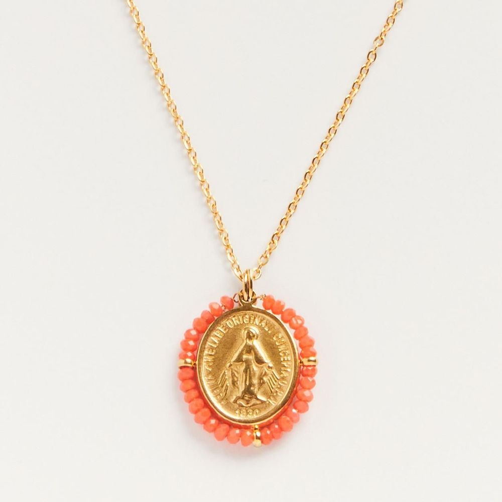 Bijoux - Collier médaille Santa Maria - 24 couleurs disponibles - PALAS
