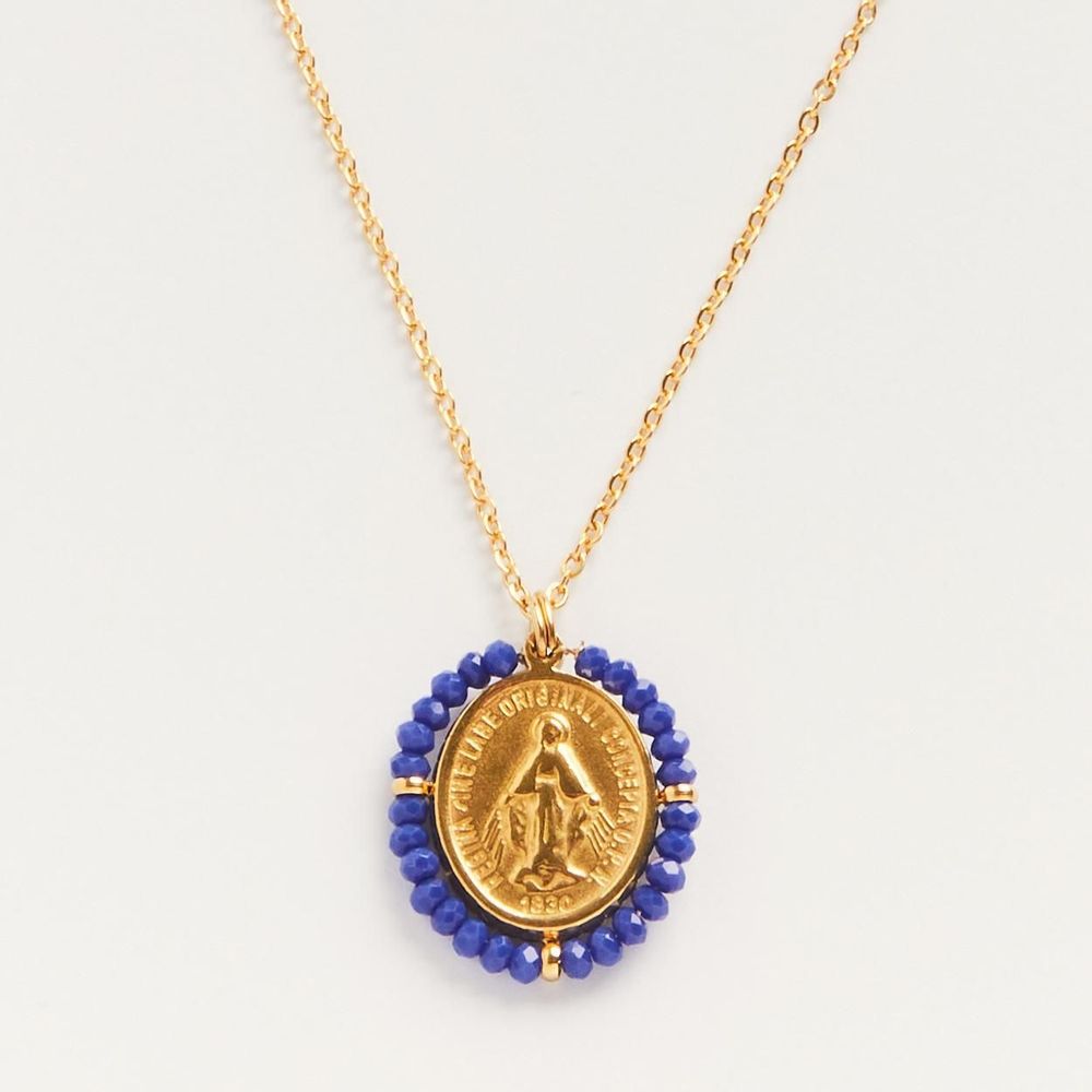 Bijoux - Collier médaille Santa Maria - 24 couleurs disponibles - PALAS