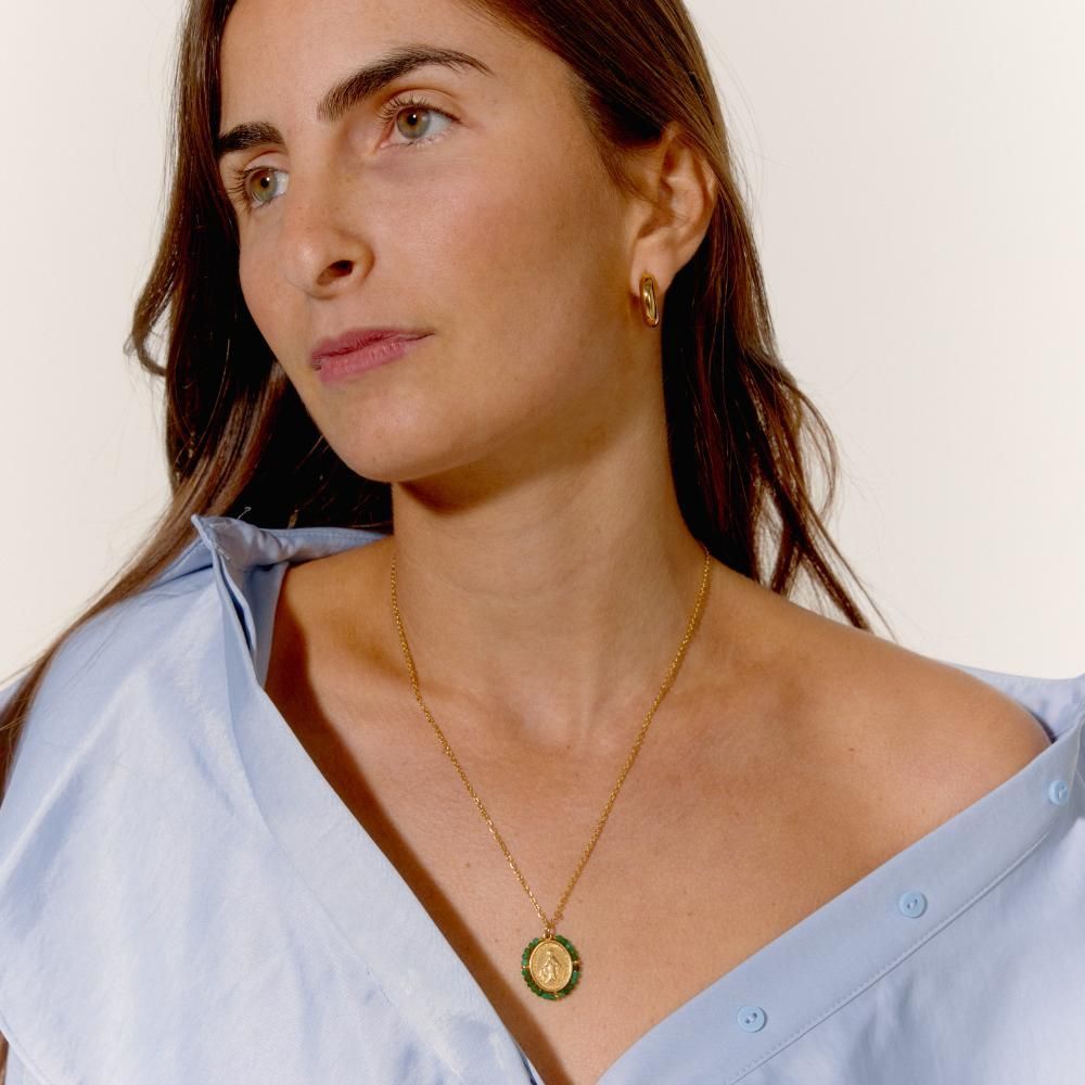 Bijoux - Collier médaille Santa Maria - 24 couleurs disponibles - PALAS
