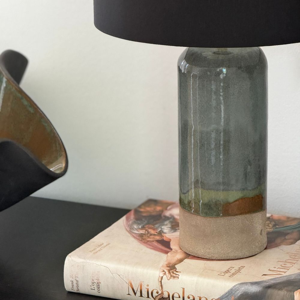 Ceramic - STONEWARE TABLE LAMP - LUNA COLLECTION - DI VINCENZO POUJOULA