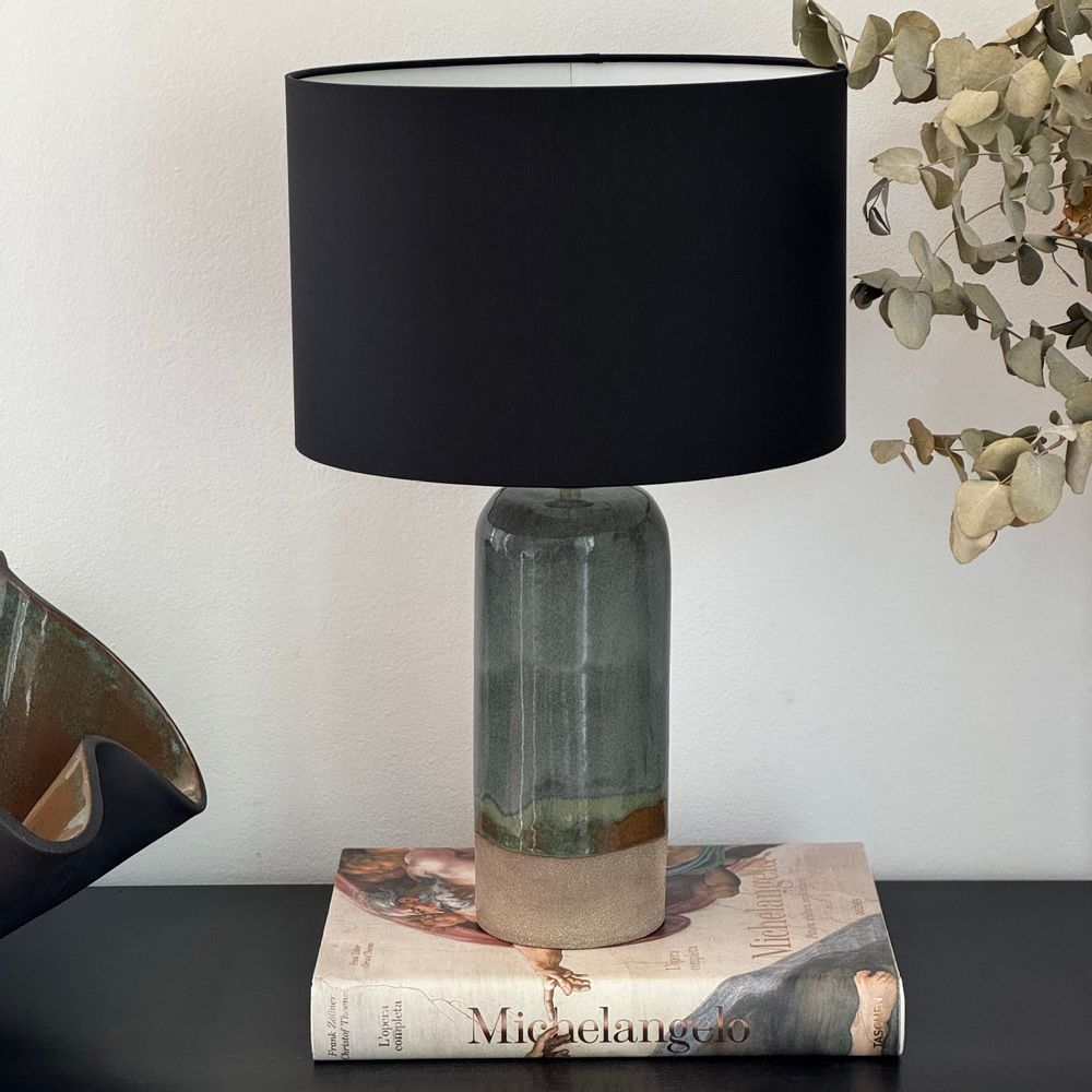Ceramic - STONEWARE TABLE LAMP - LUNA COLLECTION - DI VINCENZO POUJOULA