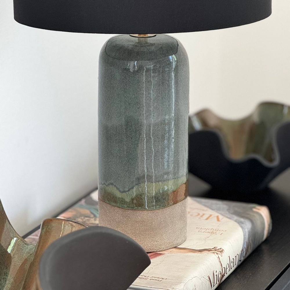 Ceramic - STONEWARE TABLE LAMP - LUNA COLLECTION - DI VINCENZO POUJOULA