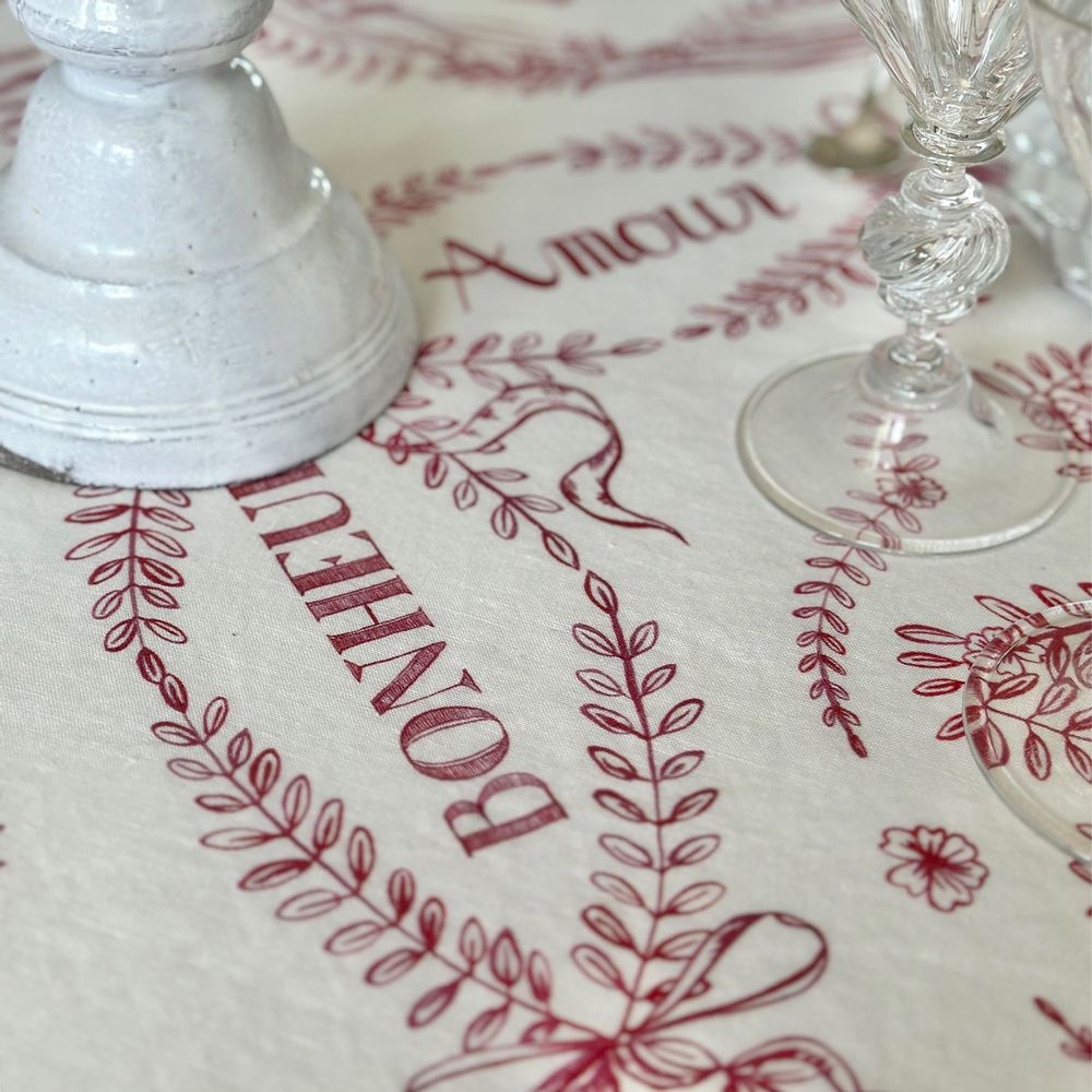 Nappes - Nappes et serviettes en lin - AMOUR & BONHEUR - SUMMERILL AND BISHOP