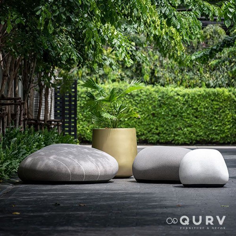 Outdoor decorative accessories - QURV - Rough Light Rock - QURV