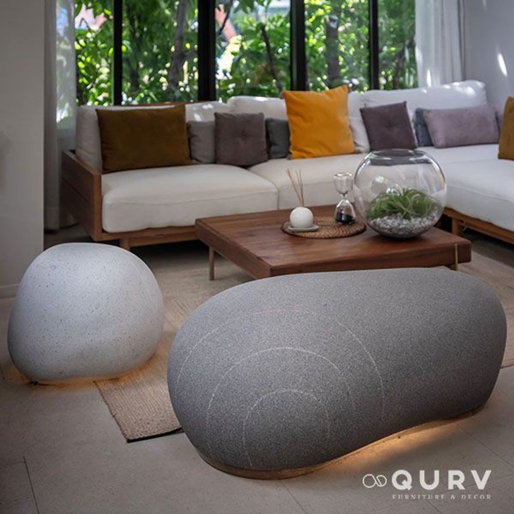 Outdoor decorative accessories - QURV - Rough Light Rock - QURV