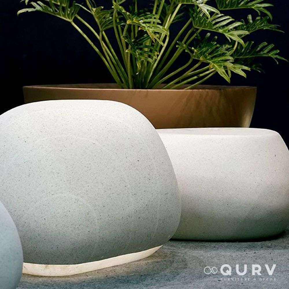 Outdoor decorative accessories - QURV - Rough Light Rock - QURV