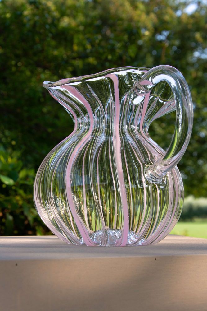 Carafes - 'Torcello' Striped Pitcher - TUTTOATTACCATO