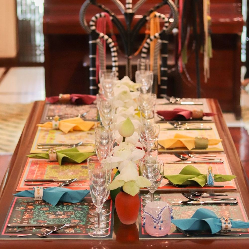Placemats - Place Mats - Thai Traditional Orange - PICHITA X TEEMA  RUCKSAJIT