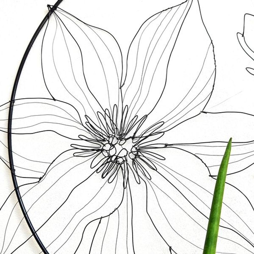 Paintings - WALL DECORATION - CLEMATIS 40 CM - O'FIL DES RÊVERIES DE NANA