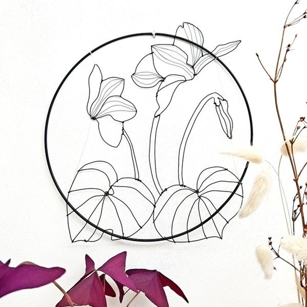 Other wall decoration - WALL DECORATION - CYCLAMEN 25 CM - O'FIL DES RÊVERIES DE NANA
