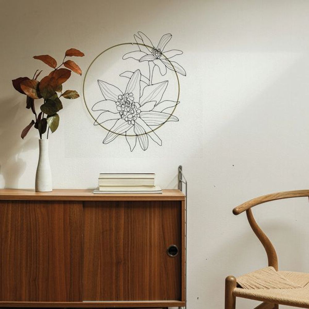 Other wall decoration - WALL DECORATION - EDELWEISS 30 CM - O'FIL DES RÊVERIES DE NANA