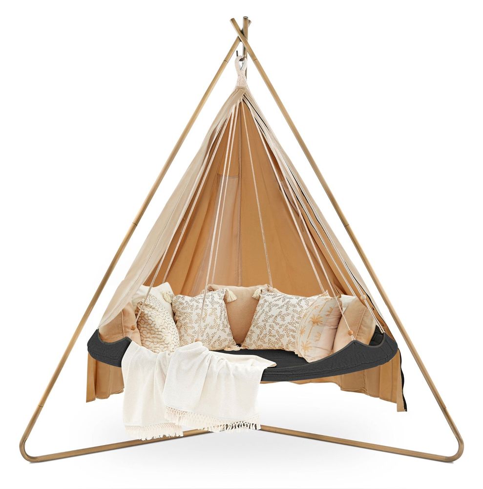 Lawn chairs - 1.8m TiiPii Bed, Deluxe Stainless Steel Stand & Poncho Cover Set - TIIPII BED