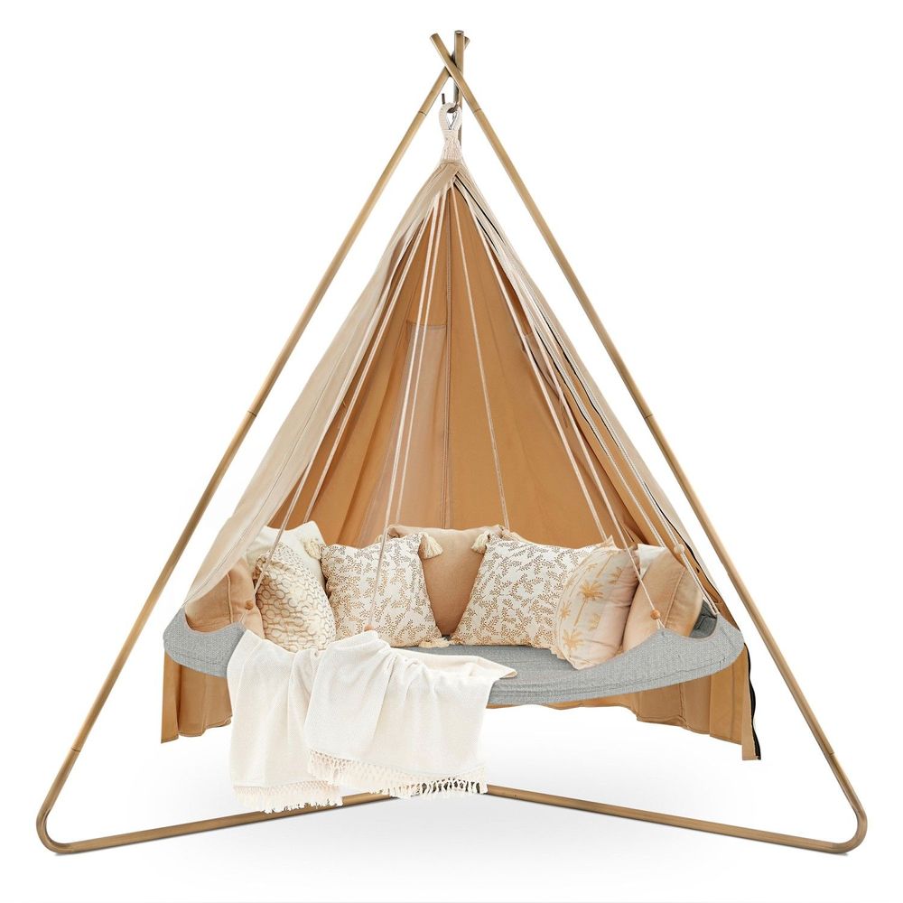 Lawn chairs - 1.8m TiiPii Bed, Deluxe Stainless Steel Stand & Poncho Cover Set - TIIPII BED